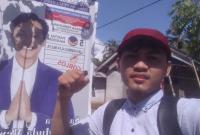 Potret pewarta memberikan dukungan bagi Caleg muda potensial di Dapil Kabupaten Bengkulu Selatan dan Kaur. (Foto: Firzani/Penarafflesia.com).