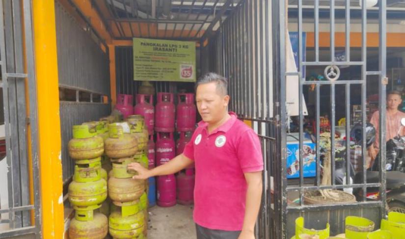 Polsek Lais Cek Ketersediaan LPG di Pangkalan Wilayah Kecamatan Lais Foto/Dok