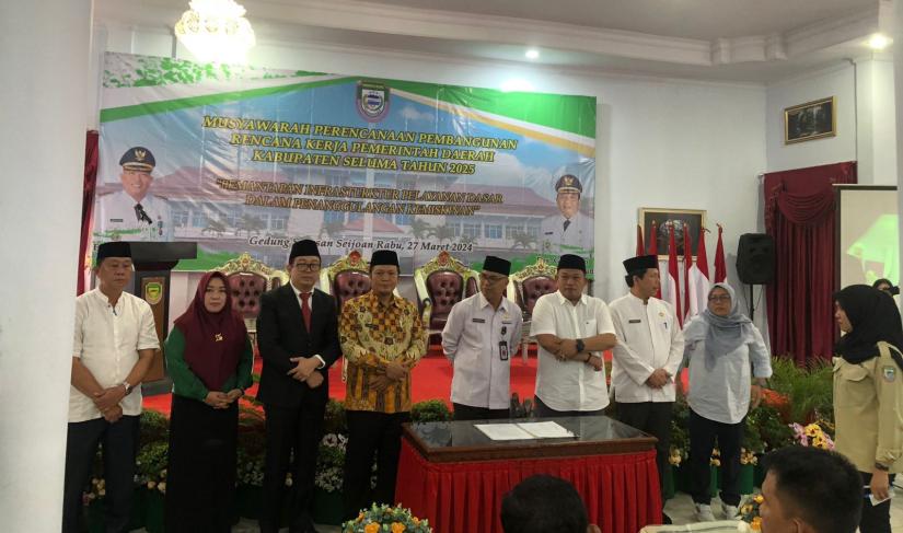 Poto bersama usai pelaksanaan Musrenbang kabupaten seluma