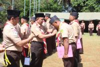  Lomba Tingkat Regu Pramuka Penggalang IV tahun 2023 di Kwarda 07 Bengkulu, Minggu (13/3).