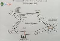 Rute kegiatan jalan santai yang akan diselenggarakan, Jumat (10/3/23)