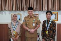 Sekretaris Daerah Provinsi Bengkulu menerima audiensi Ketua dan Sekretaris Umum Pengurus Wilayah Pelajar Islam Indonesia, di ruang kerjanya pada Senin (25/3).