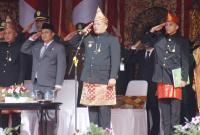 Bupati Seluma saat menjadi Inspektur upacara peringatan HUT Kabupaten Seluma yang ke 21
