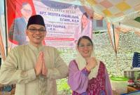Destita Khairilisani Ucapkan Terima Kasih kepada Masyarakat Seluma dalam Acara Silaturahmi Keluarga Besar.
