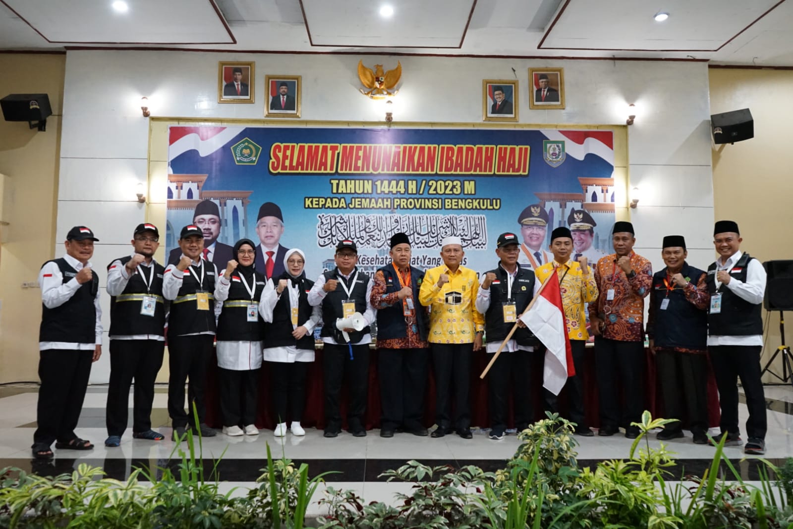 Pemprov Bengkulu saat pelepasan Peserta Haji Kloter Pertama 2023