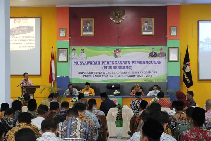 Bupati Mukomuko Mebuka Secara Resmi Musrembang RKPD Tahun Rencana 2025 Dan RPJD Tahun Rencana 2025 - 2045