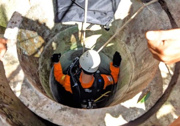 TRC Cinta BS Bidang DAMKAR, BPBD, dan BASARNAS Evakuasi Warga Terjebak Dalam Sumur