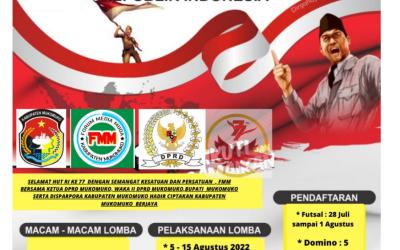 Menyambut hari ulang tahun kemerdekaan republik indonesia yang ke 77 forum media muda kabupaten mukomuko