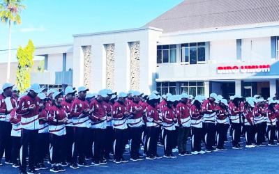 Pelepasan kontingen Provinsi Bengkulu yang akan berlaga pada Pekan Olahraga Pelajar Nasional (POPNAS) dan Pekan Paralimpik Pelajar Nasional (Peparpenas) XI Tahun 2025, Jumat (31/10).