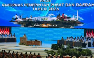 Rapat Koordinasi Nasional (Rakornas), di Jakarta. Senin pagi (2/2/2026).