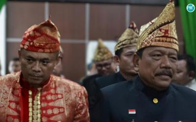 Bupati Bengkulu Tengah Rachmat Riyanto dan Wakil Gubernur Bengkulu Mian.