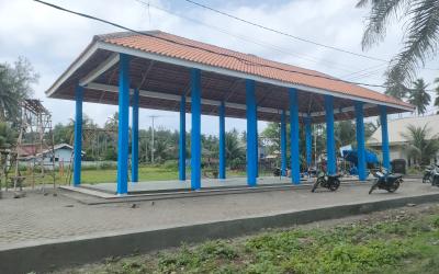 Pembangunan awning di Pasar Bawah