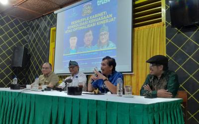 Diskusi Media BUKA FAKTA yang digelar Forum Jurnalis Merdeka bekerja sama dengan MediaTrust.ID di Jakarta, Kamis (30/4/2026). 