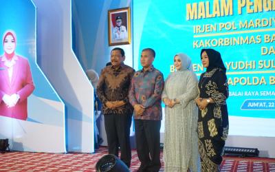 Wakil Gubernur Bengkulu Mian menghadiri acara pengantar tugas Kepala Korps Pembinaan Masyarakat (Kakorbinmas) Baharkam Polri Irjen Pol. Mardiyono dan Kapolda Bengkulu Brigjen Pol. Yudhi Sulistianto di Balai Raya Semarak Bengkulu, Jumat (22/5) malam.