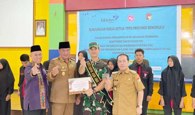 Wakil Gubernur Bengkulu Rosjonsyah melakukan pengukuhan TPPS Kabupaten Mukomuko pada, Senin (21/11/2022).