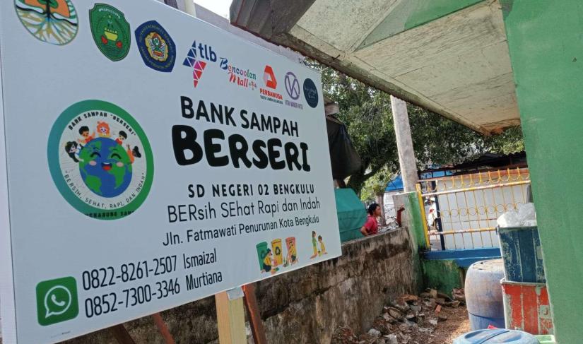 Salah satu titik bank sampah di Kota Bengkulu.