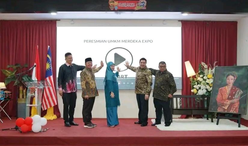 Pembukaan UMKM Merdeka Export di Melaka Malaysia.