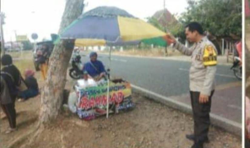 Bhabinkamtibmas Kelurahan Pekan Sabtu Polsek Selebar Polresta Bengkulu Polda Bengkulu, Aipda Syahreza Fahlepi mengisi waktu kosongnya dengan melaksanakan samabng silaturahmi kepada pedagang kaki lima