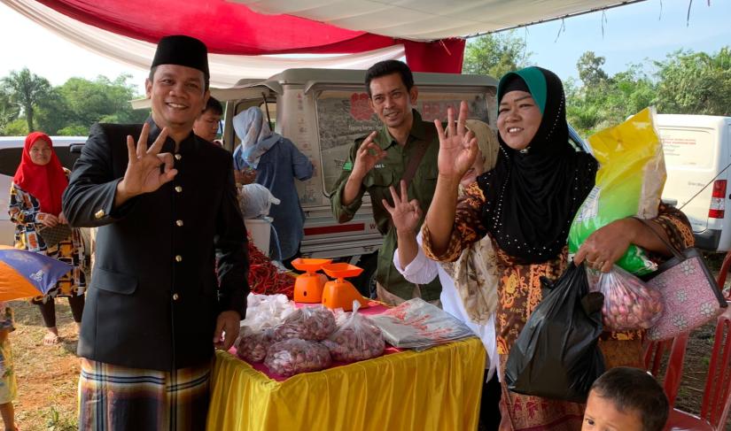 Gerakan Pangan Murah Jonaidi SP dan Dinas Ketahan Pangan Foto/Dok