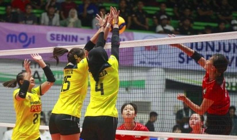Kejuaraan Bola Voli Putri AVC Challenge Cup 2023 di GOR Tridharma, Petrokimia Gresik, Minggu (18/6/2023).