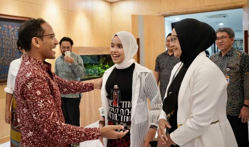 Ariani Nisma Putri bertemu Menteri Kemndikbudristek Nadiem Anwar Makarim