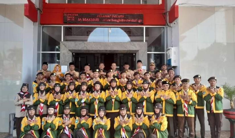 Moment sebelum pelepasan di gedung pemkab BU