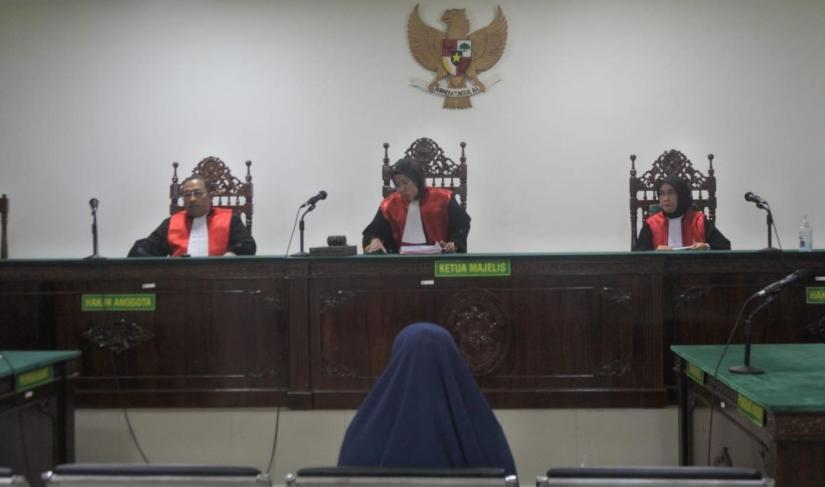 Sidang putusan kasus dugaan korupsi anggaran Zakat Infaq Sedekah (ZIS) di Pengadilan Negeri Bengkulu, Rabu (5/7/2023).
