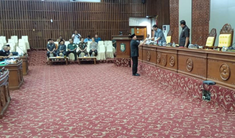 Paripurna DPRD Provinsi Bengkulu Nota Penjelasan Raperda APBD 2024.