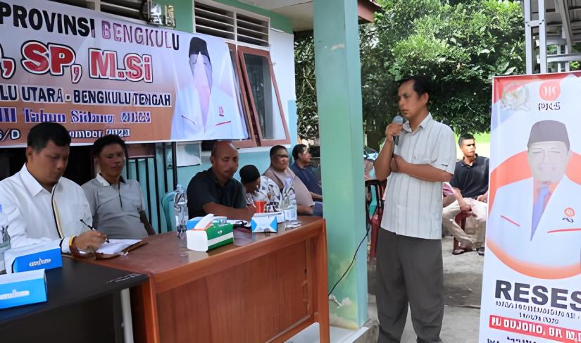 Reses masa sidang ke-III dalam rangka menyerap aspirasi masyarakat, Anggota DPRD provinsi Bengkulu dapil Bengkulu Utara – Bengkulu Tengah H.Sujono, S.P,M.Si.