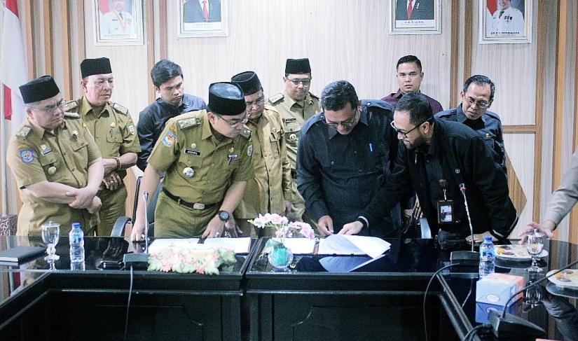 Rakor Pendanaan Pilkada 2024 antara Pemprov dengan Bawaslu Provinsi Bengkulu.