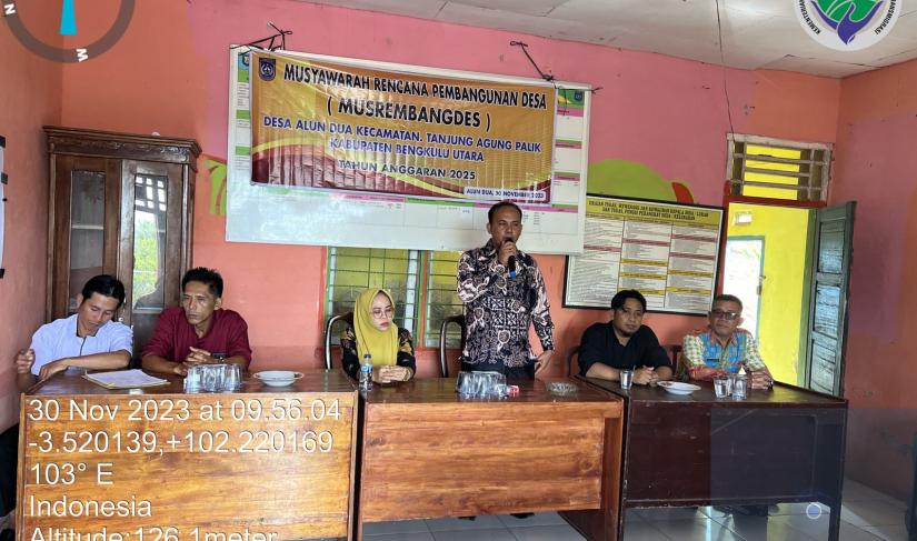 Musrembang Des desa alun dua kecamatan Tanjung agung palik BU.