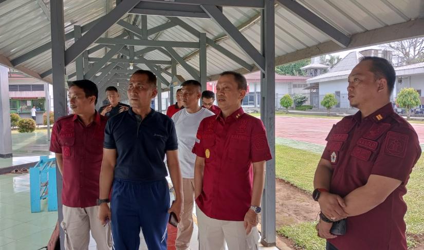 Kepala Kanwil Kemenkumham Bengkulu Santosa Lakukan Kunjungan dan Monev di Lapas Kelas IIB Argamakmur.
