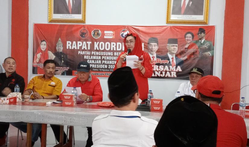 Rakor persiapan penyambutan kunjungan Capres Ganjar Pranowo.