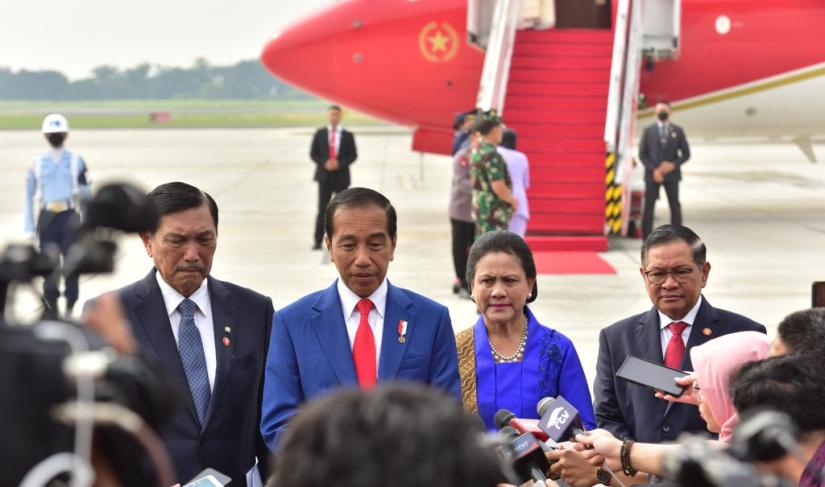 Presiden Jokowi saat didepan Wartawan usai kegiatan kerja Foto/Dok 