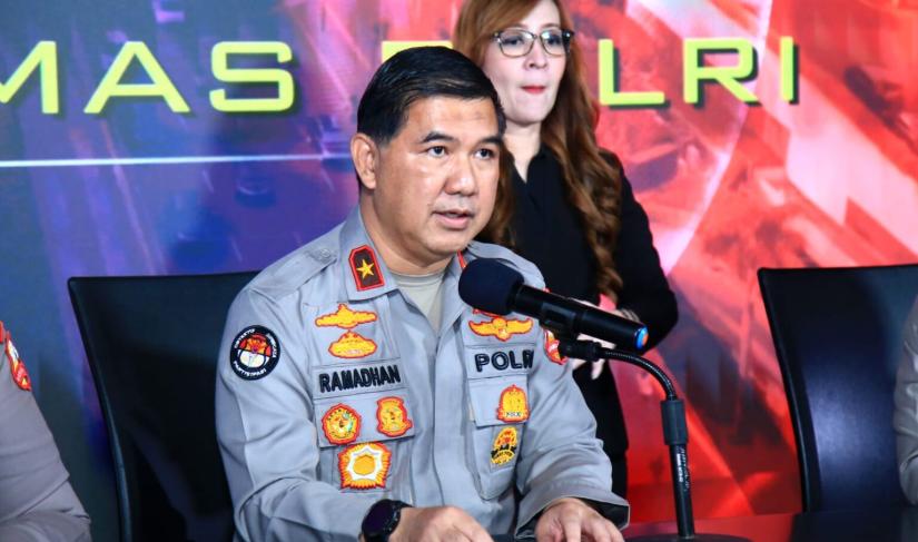 Karopenmas Humas Polri Brigjen Ahmad Ramadhan kepada awak media, Jakarta, Senin, 26 Juni 2023.