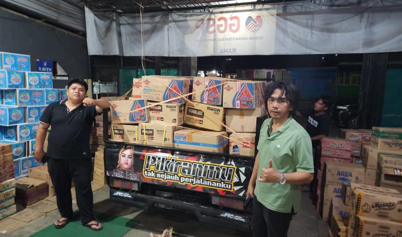 Tampak Oli Palsu saat diamankan polres kepahiang