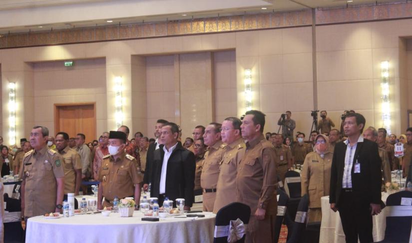  Komisi Pemberantasan Korupsi (KPK) mengadakan Rapat Koordinasi (Rakor) dengan Pimpinan Kementerian/Lembaga dan Peluncuran Indikator Monitoring Center for Prevention (MCP) Tahun 2023 di Jakarta pada Selasa (21/03). 