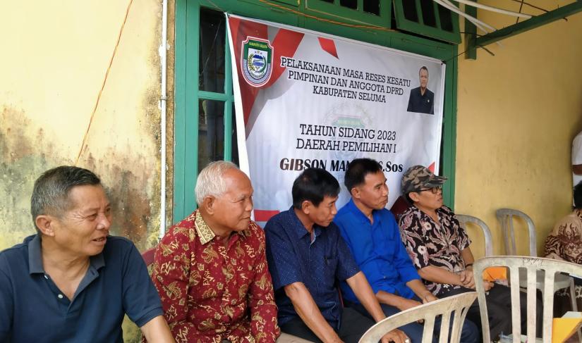  Gibson manalu, S.Sos anggota Komisi I DPRD Seluma dari Fraksi Partai Gerindra  kembali melaksanakan Reses masa sidang ke 1 tahun 2023-2024, Sabtu (04/03/2023).
