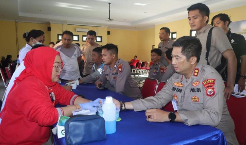 Kegiatan Donor Darah di Polres Seluma bertempat di Aula Endra Dharmalaksana, Kamis (15/06/2023) pukul 08.00 WIB.