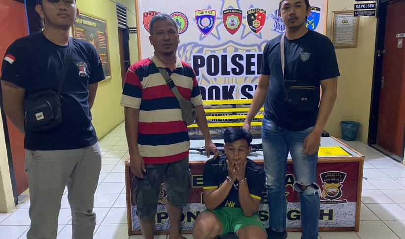 Anggota Reskrim Polsek Pondok Suguh mengamankan 1 orang Laki-laki yang di duga melakukan tindak pidana pencurian, Kamis (15/06/2023)