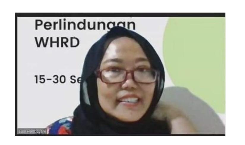Susi Handayani, Direktur Yayasan PUPA Bengkulu dalam PeringatanKampanye 16 Hari Anti Kekerasan Terhadap Perempuan