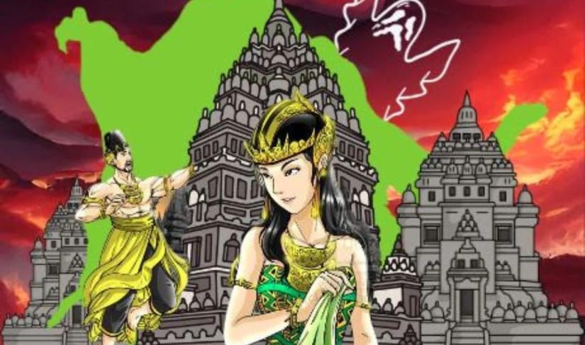 Ilustrasi cerita Roro Jonggrang.