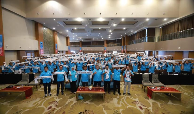 Konsolidasi Pemenangan Partai Gelora Jawa Tengah di Settos Hotel Semarang, Minggu (10/12/2023) sore.