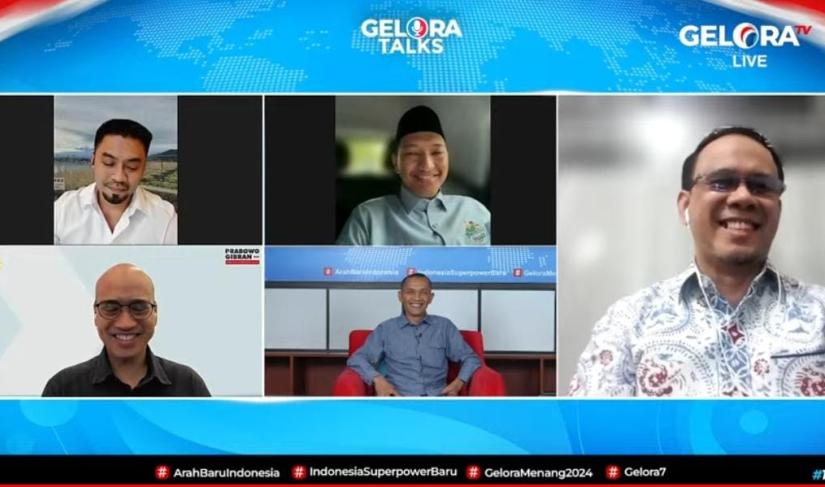 Gelora Talks dengan tema 'Pilpres 2024: Gibran dan Fenomena Pemimpin Muda', Rabu (27/12/2023) sore.