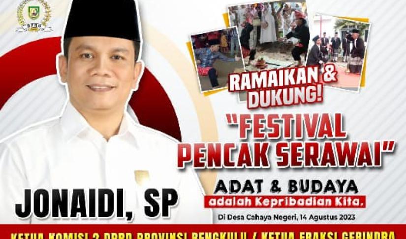 Banner Jonaidi SP Festival Pencak Silat Serawai