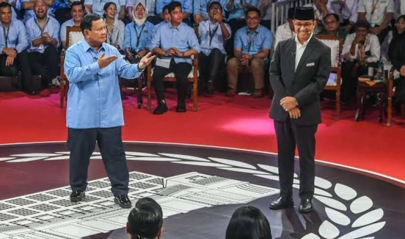 Tangkapan layar Debat Capres Putaran Pertama.