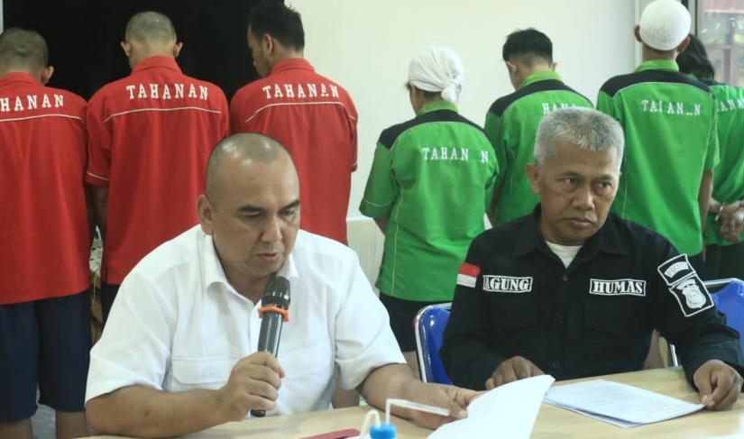 Direktorat Reserse Narkoba Polda Bengkulu menggelar ekspos hasil tangkapan Ops Antik Nala 2023,.