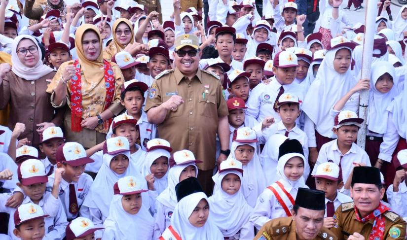Pemkot Bengkulu Gelar Apel Gabungan Tingkatkan Disiplin Pelajar.