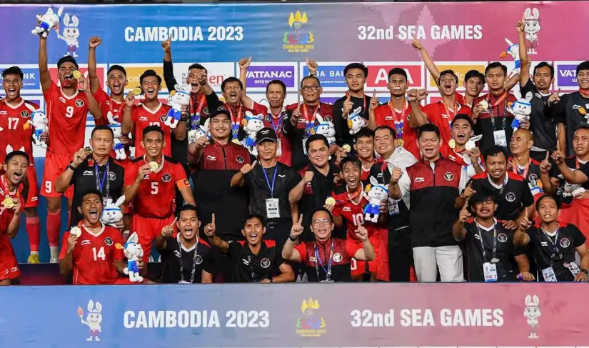 Foto Bersama Timnas Indonesia saat Juara di Sea Games 2023 Kambodja FOto.DOK