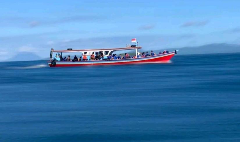 Tampak Kapal Nelayan Bejo saat Berlayar di Laut Foto/Dok: Agus